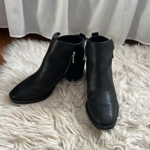 Leather Black Booties